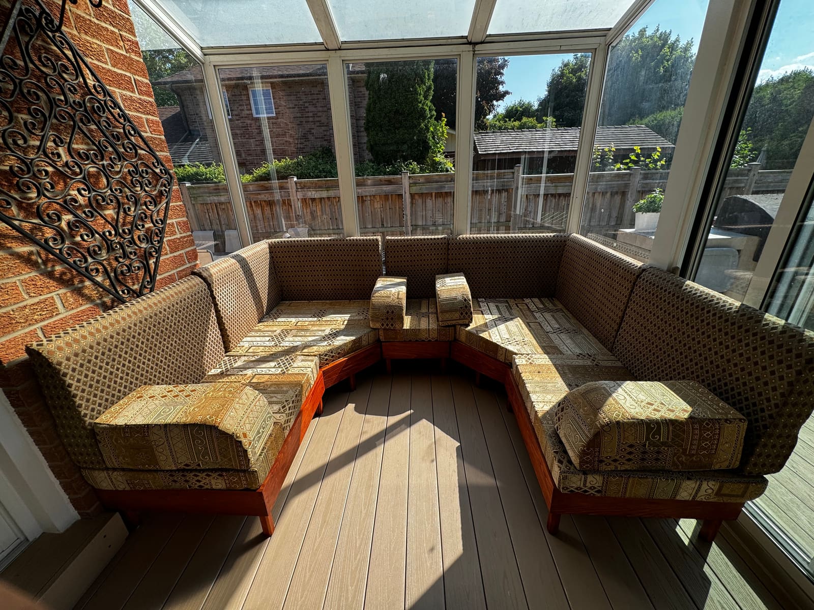 The finished seating from the doorway